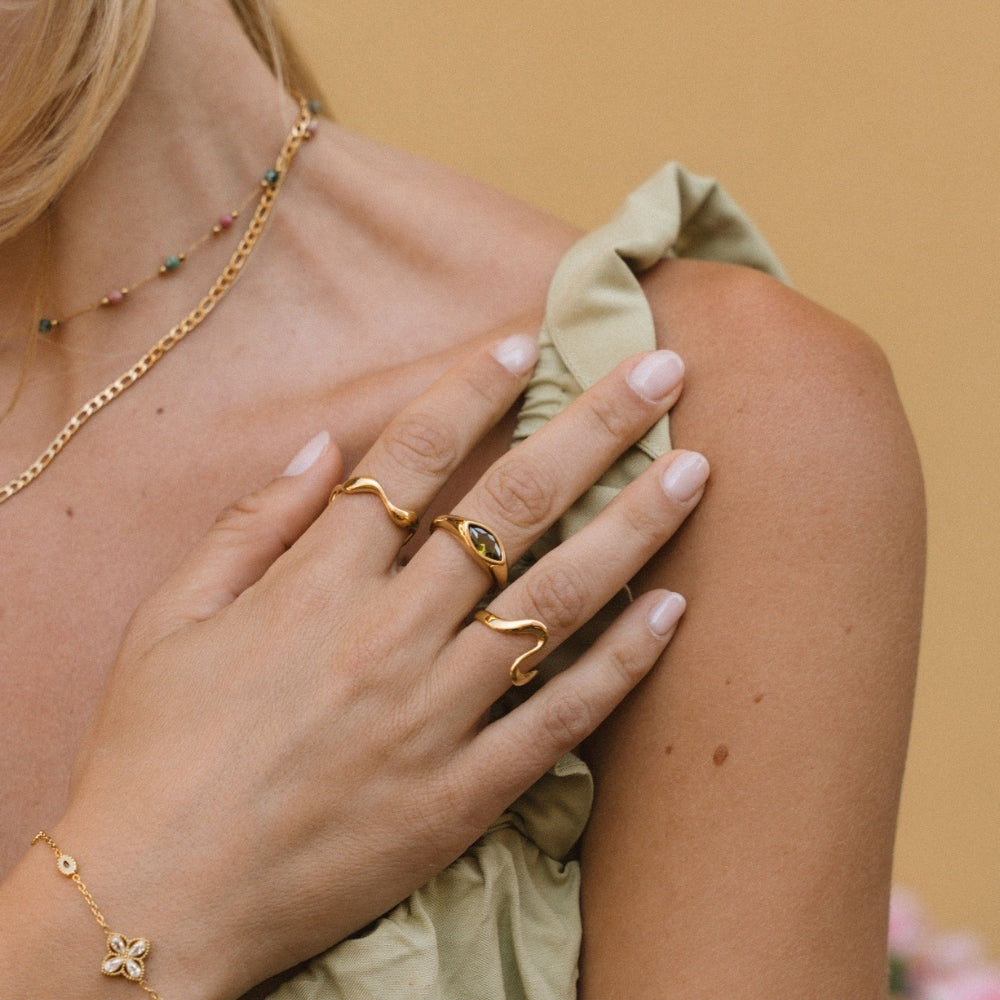 Pierścionek 18K Gold Wave