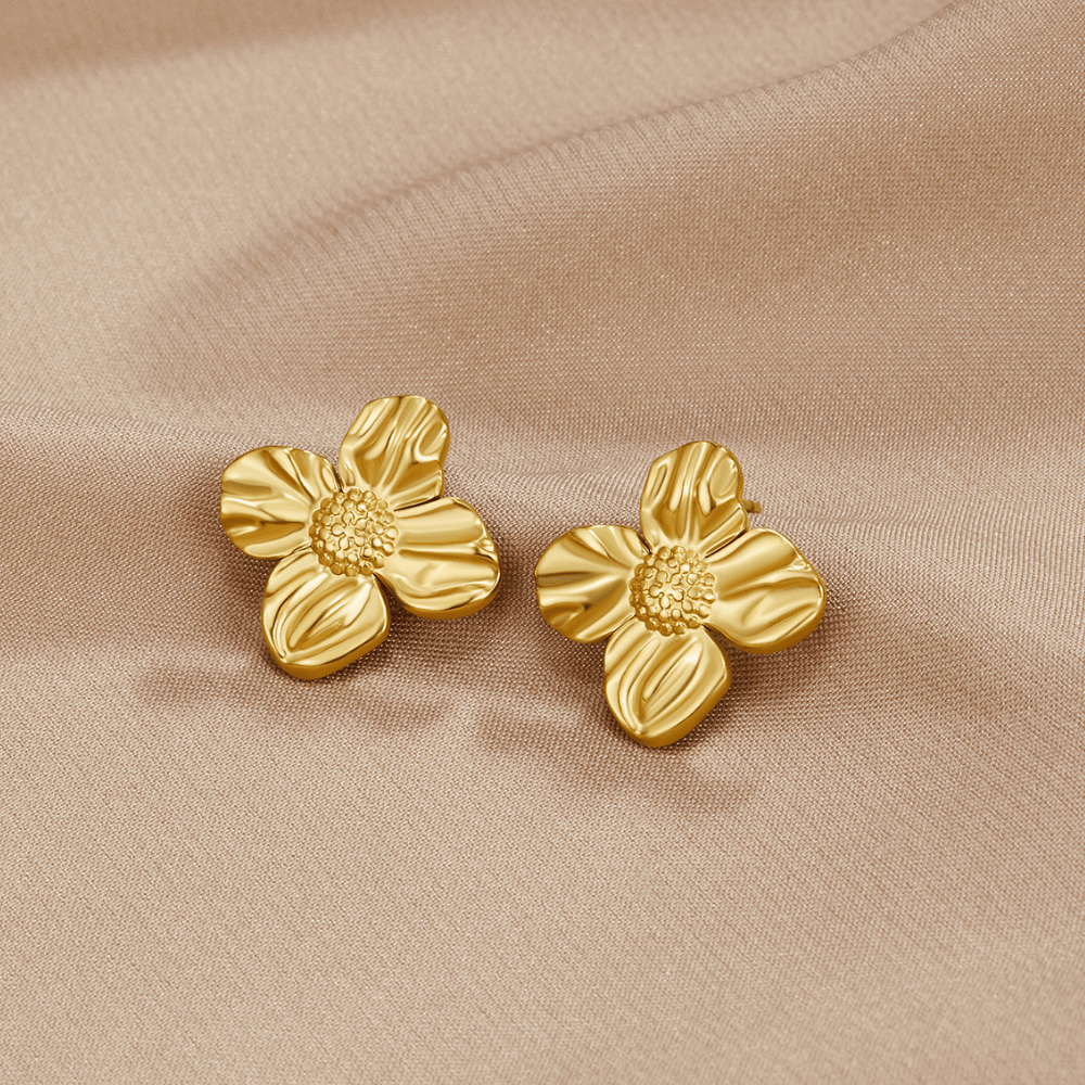 Kolczyki 18K Gold Flower