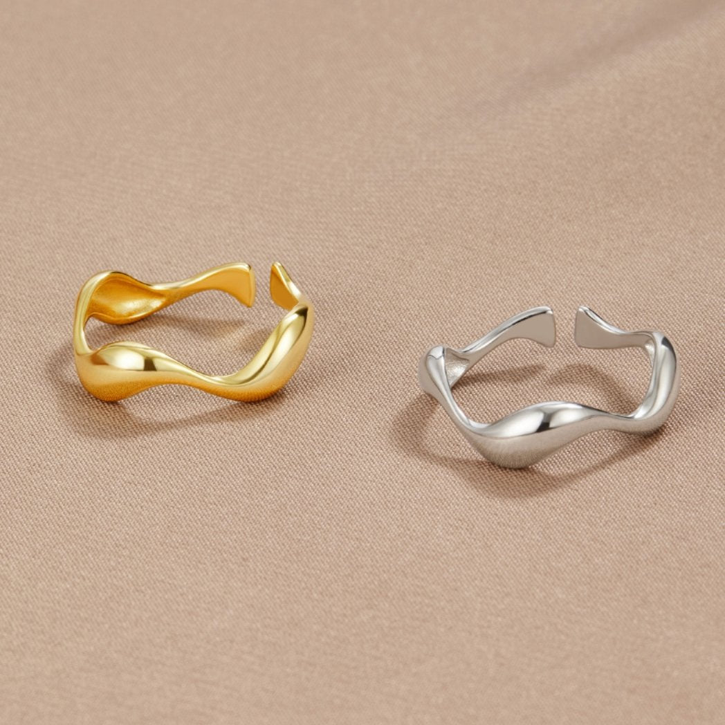 Pierścionek 18K Gold Wave