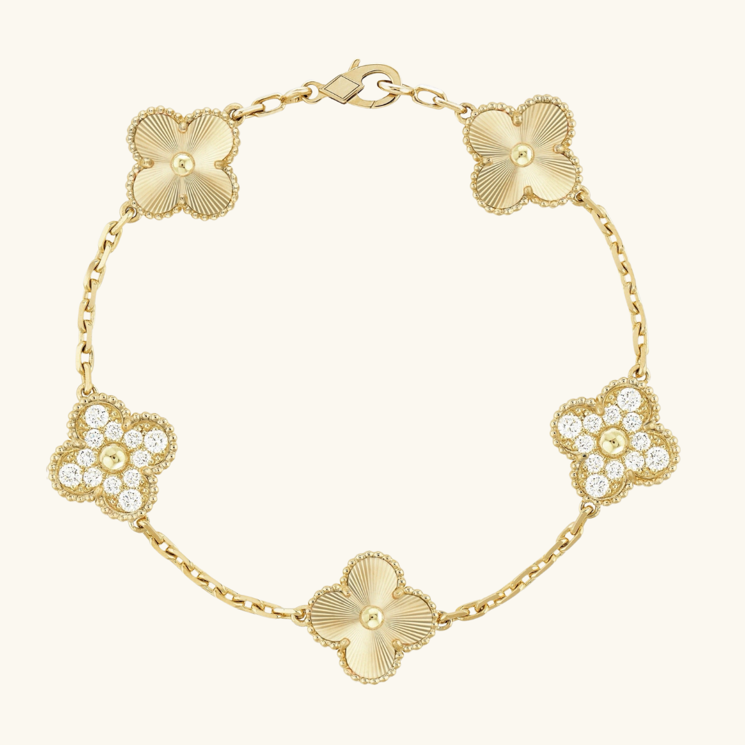 CLOVER | Bransoletka Golden Guilloché Prestige