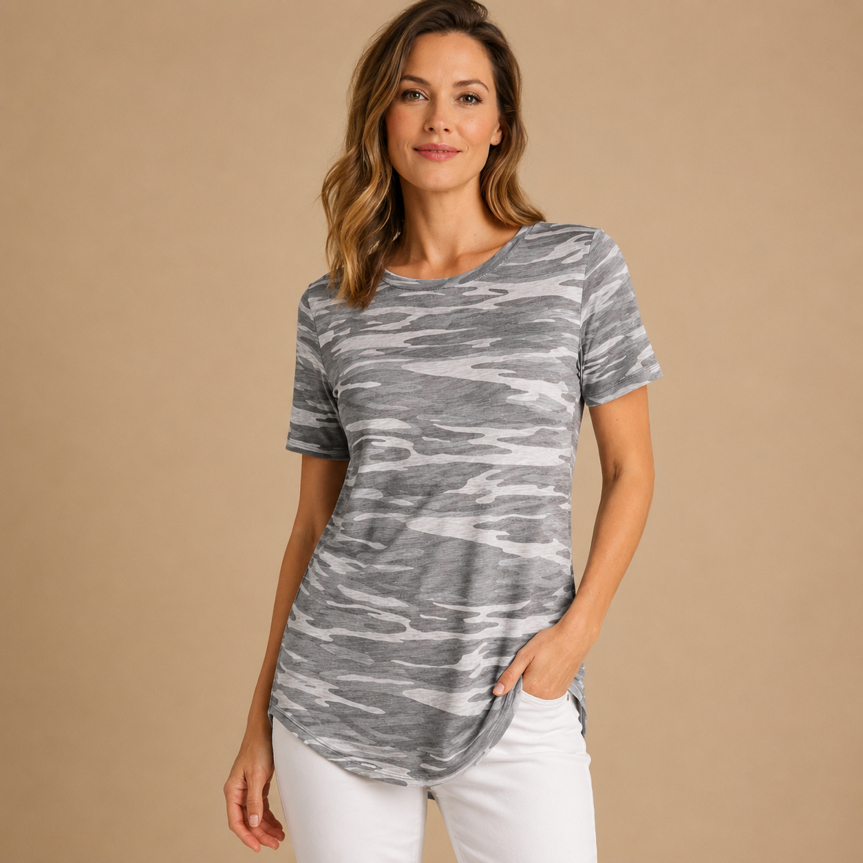 Felicja | Bawełniany T-shirt z krótkim rękawem i luźnym fasonem
