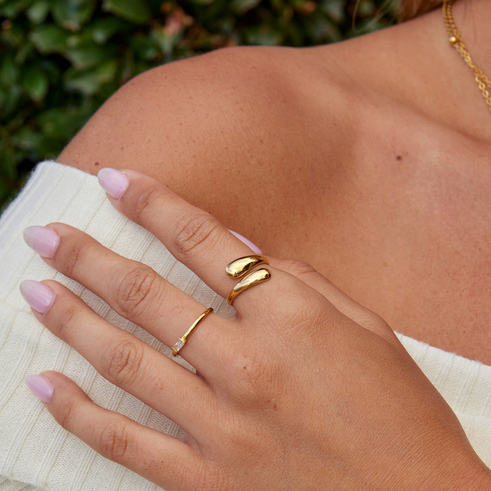 Pierścionek Raven – złoty wrap (18K)