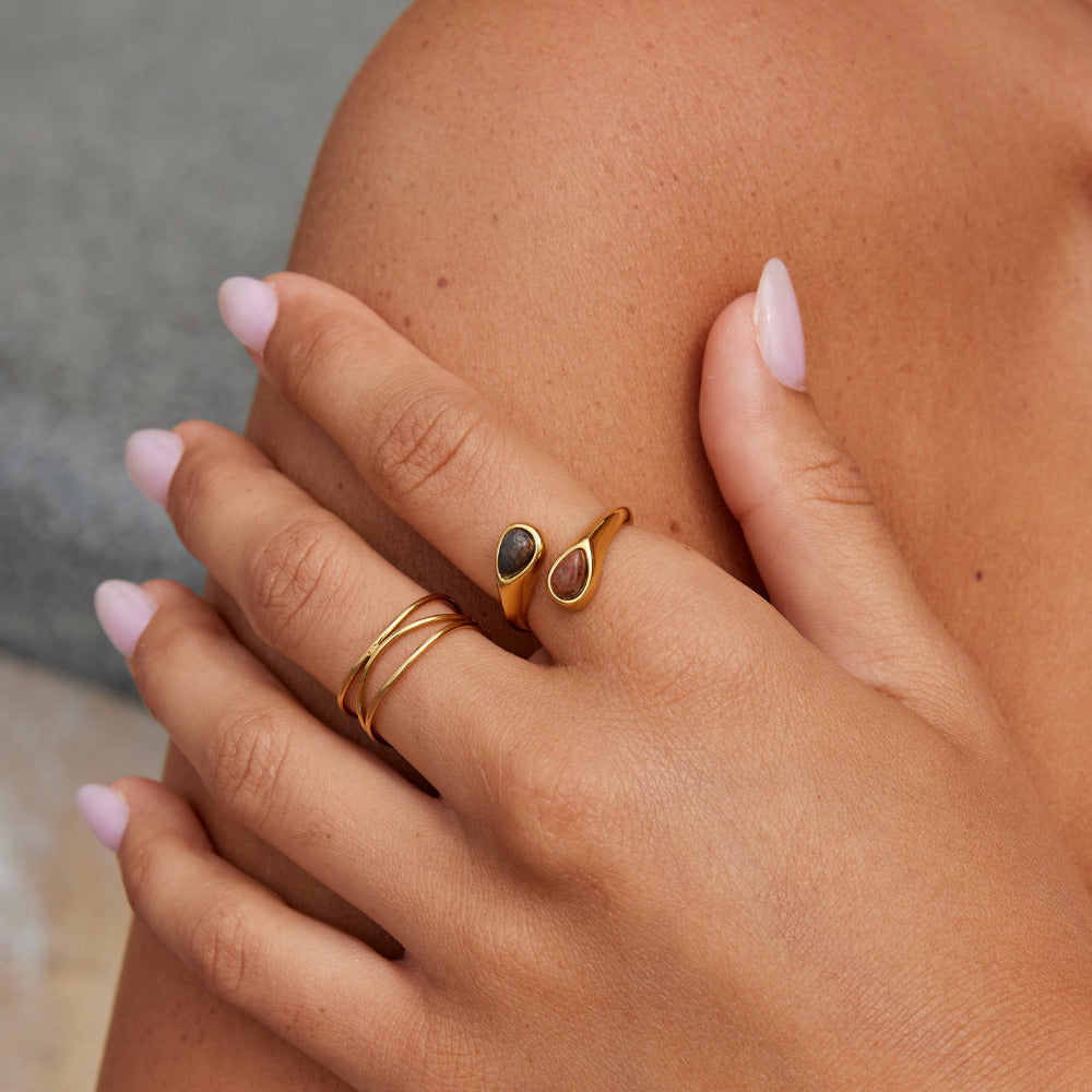 Pierścionek Tiger Eye – wrap z kamieniem tygrysim