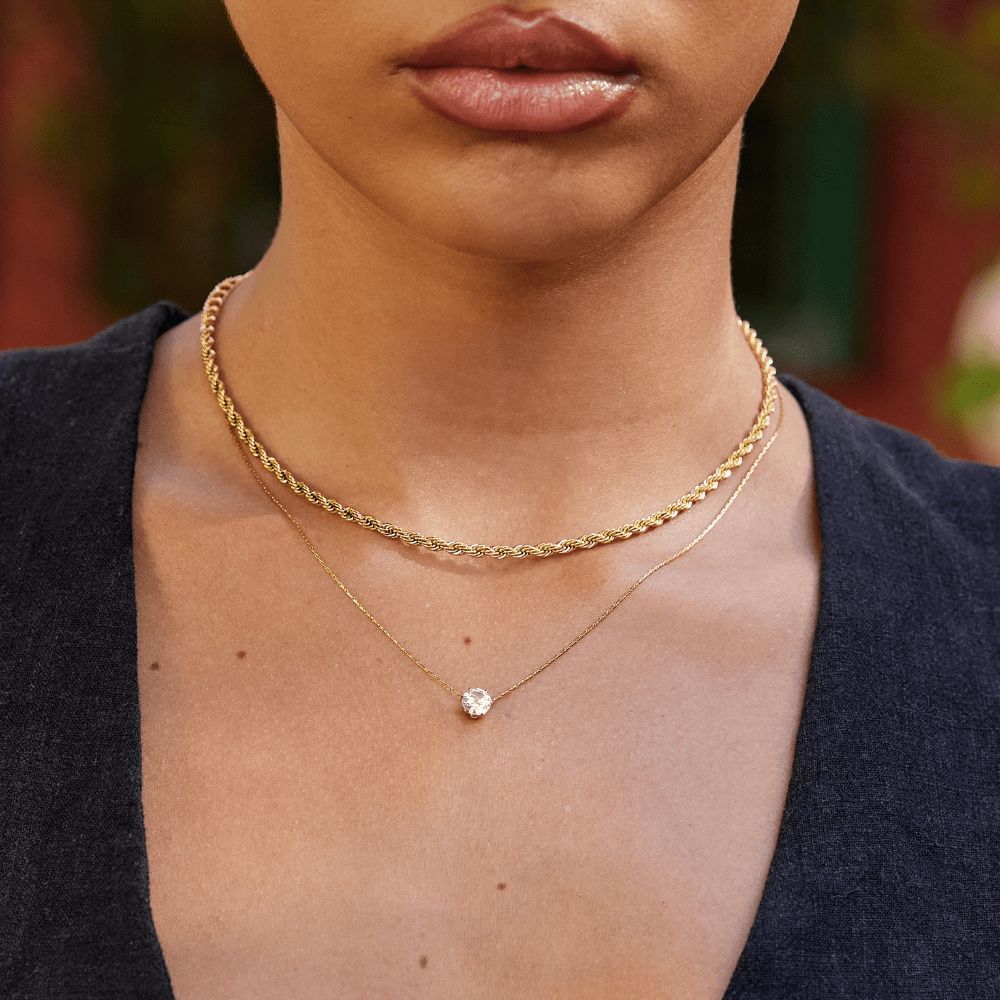 Naszyjnik Dainty Round Crystal