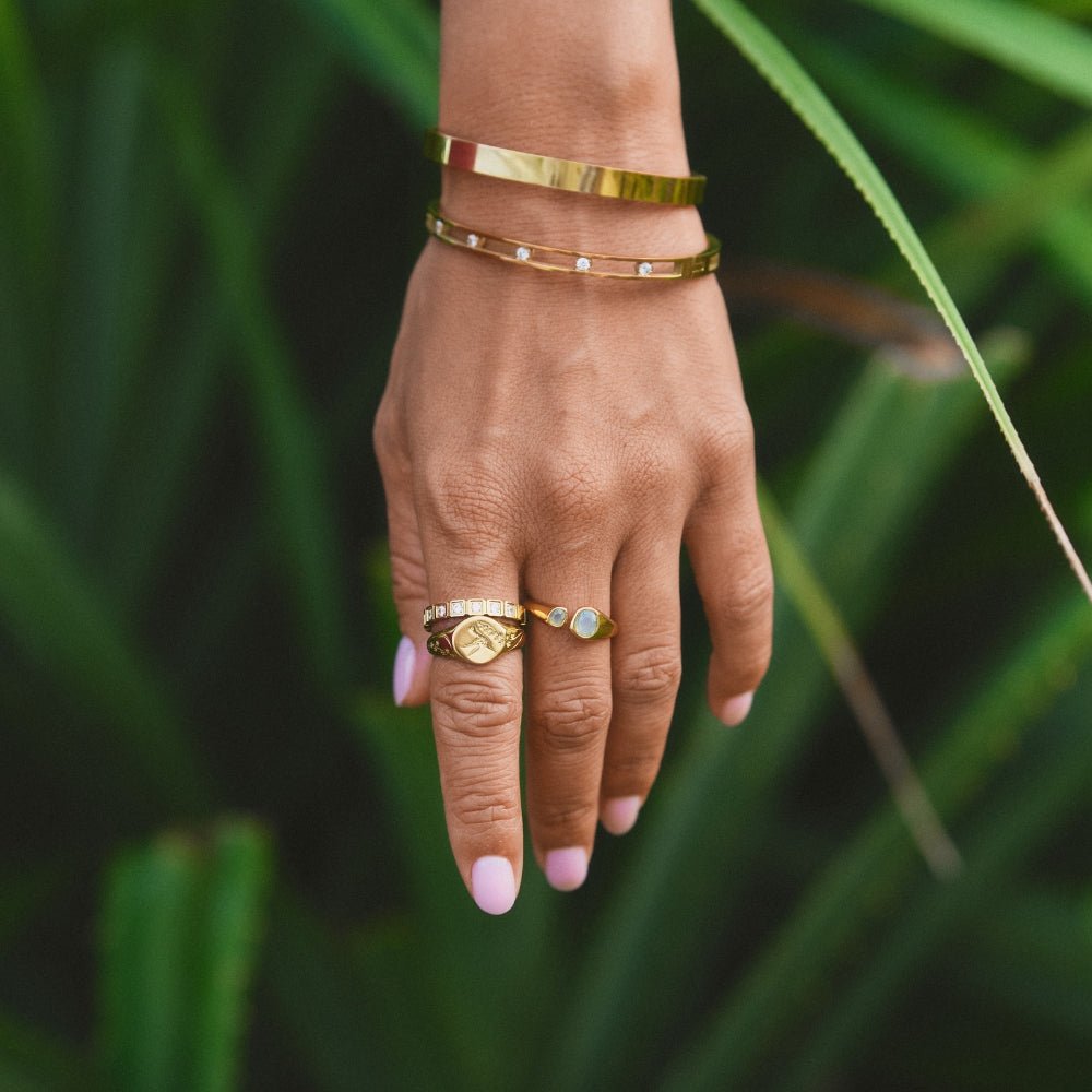Bransoletka Sofia Crystal & Gold Bangle