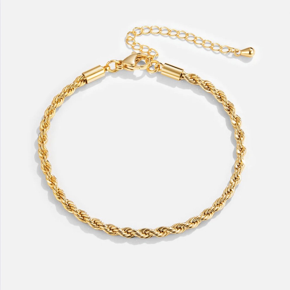 Skręcana bransoletka złota 18K