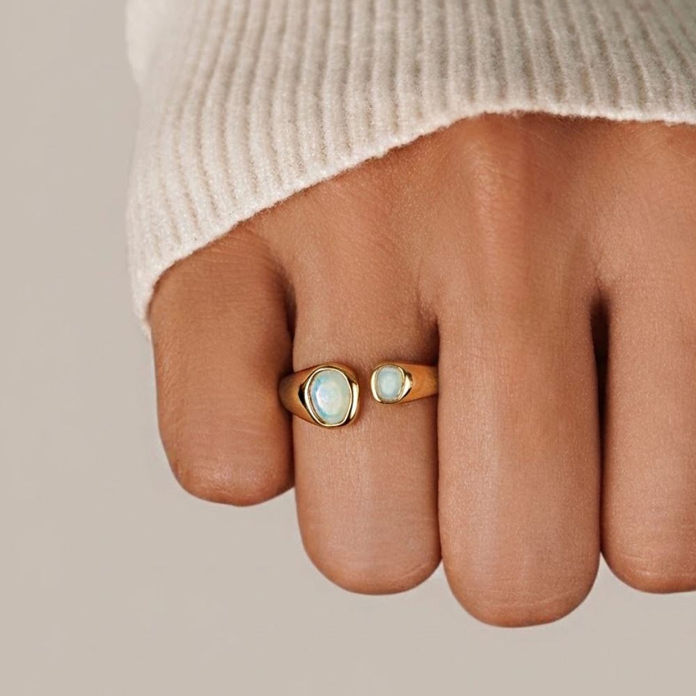 Pierścionek Vintage Aquamarine Wrap