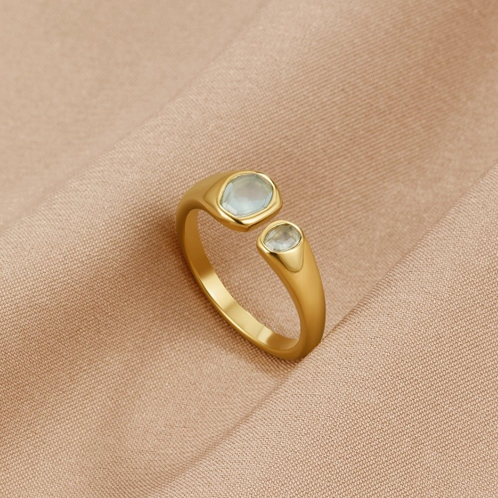 Pierścionek Vintage Aquamarine Wrap