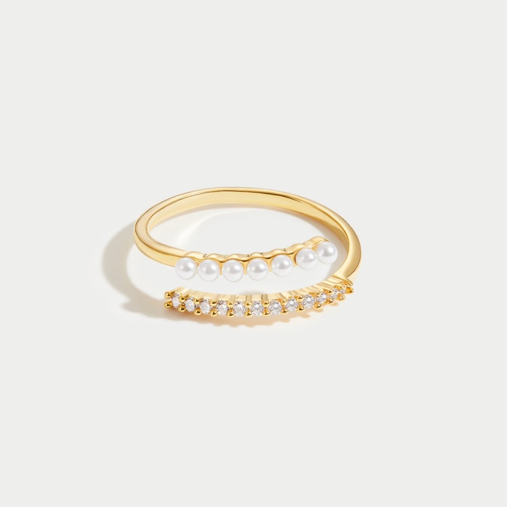 Pierścionek „Wrap Me” Pearl & Crystal