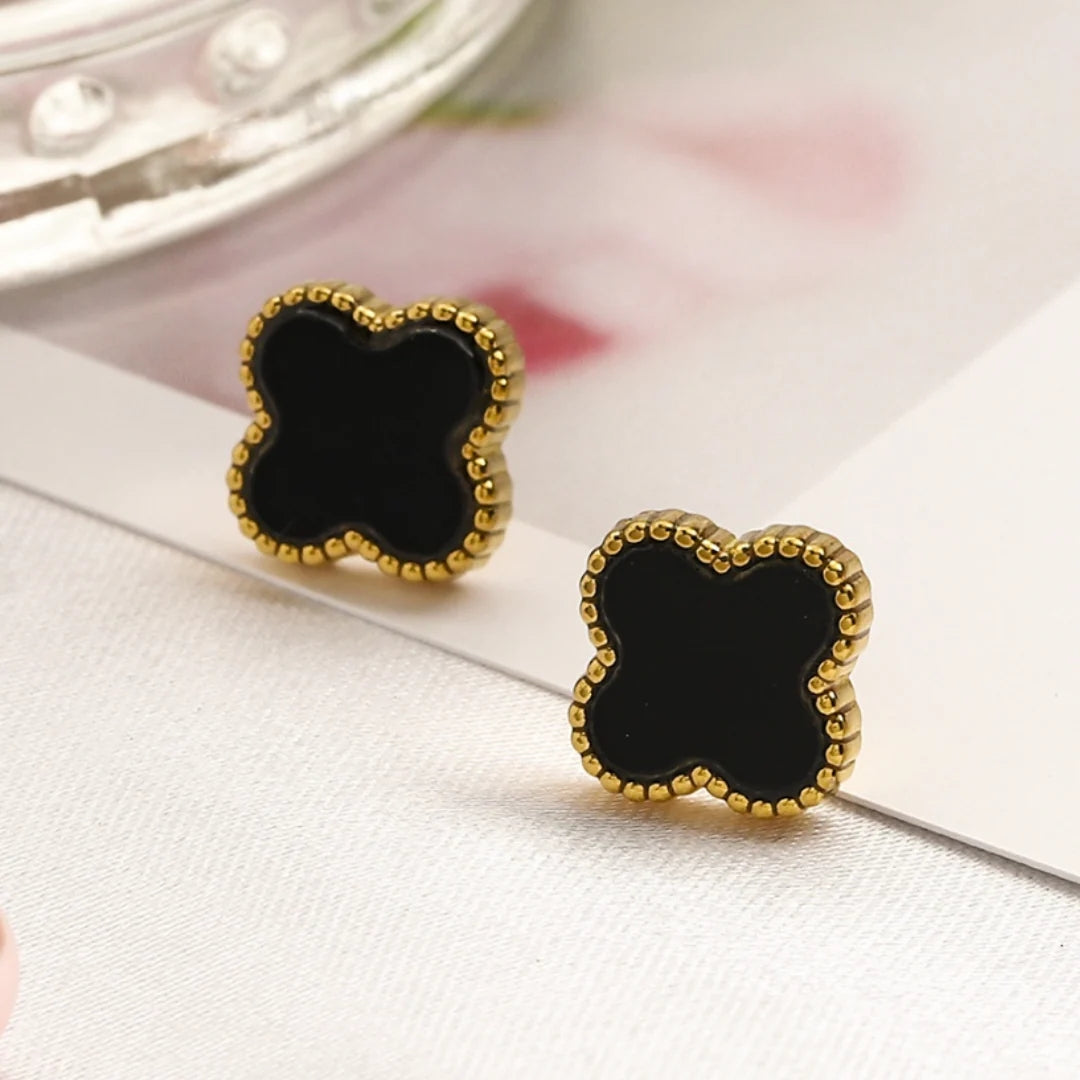 CLOVER | Kolczyki Black