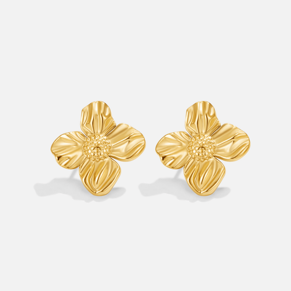 Kolczyki 18K Gold Flower