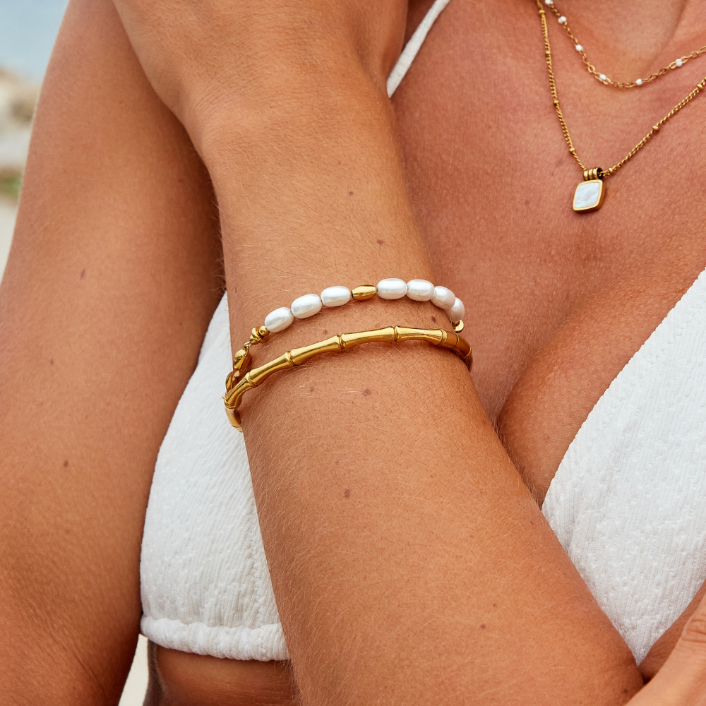 Bransoletka Ara Golden Bamboo Bangle