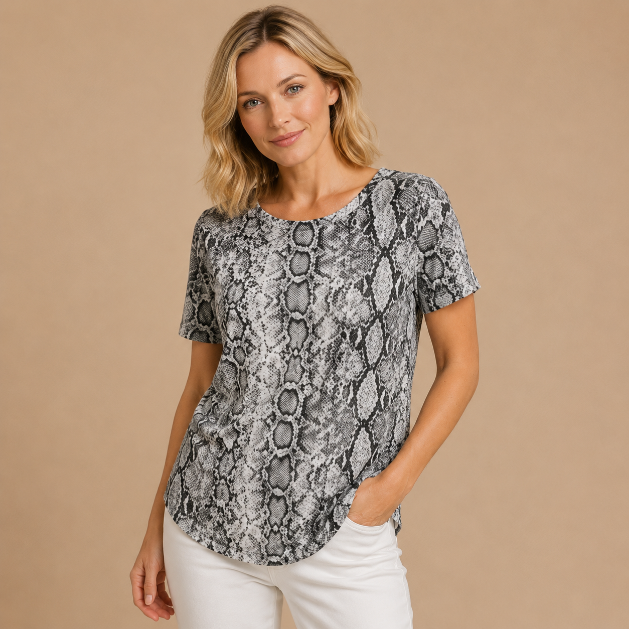 Felicja | Bawełniany T-shirt z krótkim rękawem i luźnym fasonem