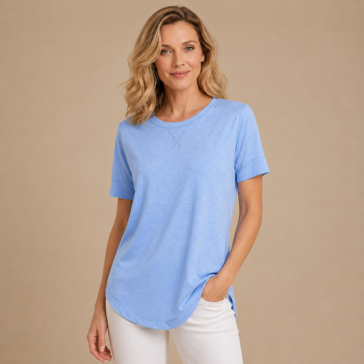 Felicja | Bawełniany T-shirt z krótkim rękawem i luźnym fasonem