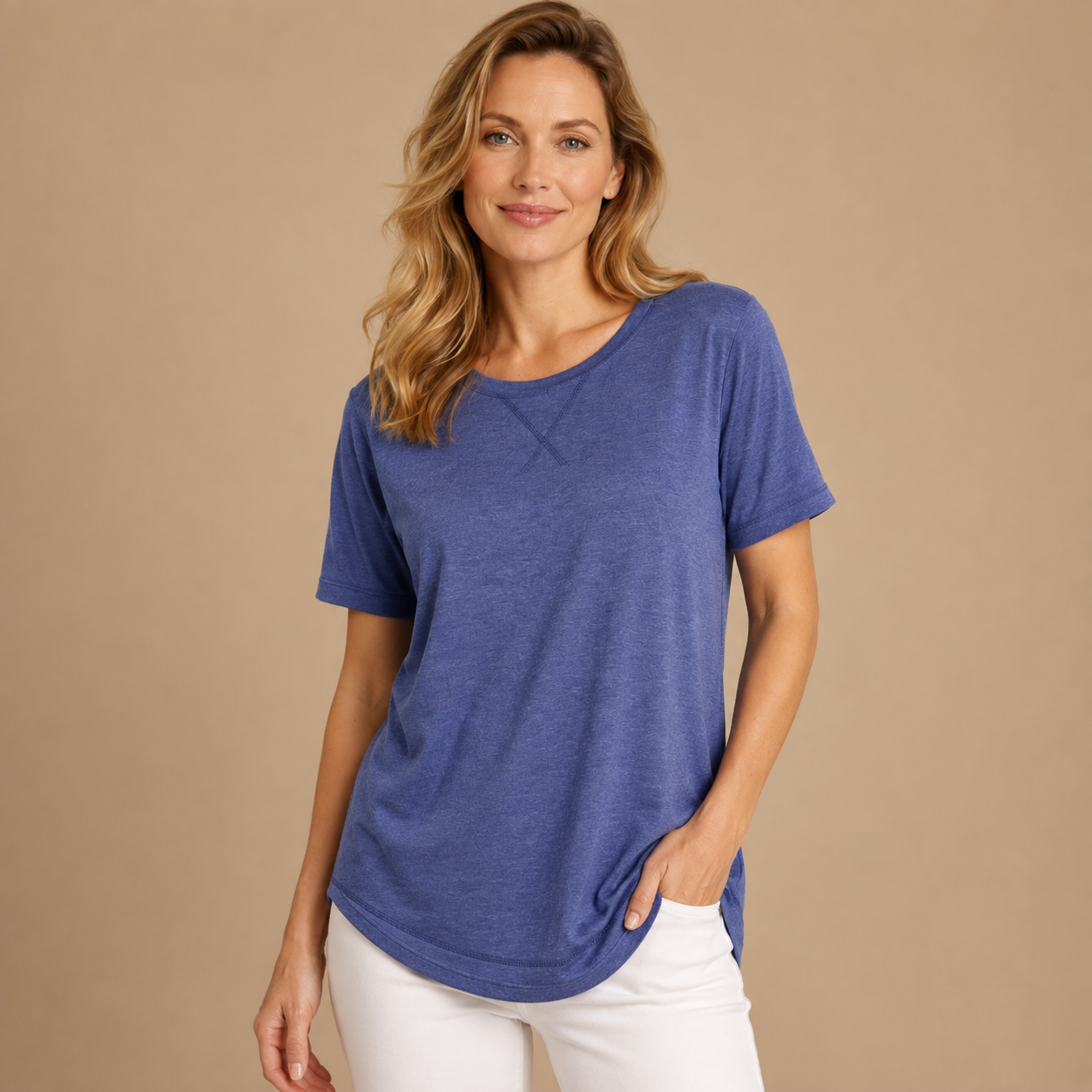 Felicja | Bawełniany T-shirt z krótkim rękawem i luźnym fasonem