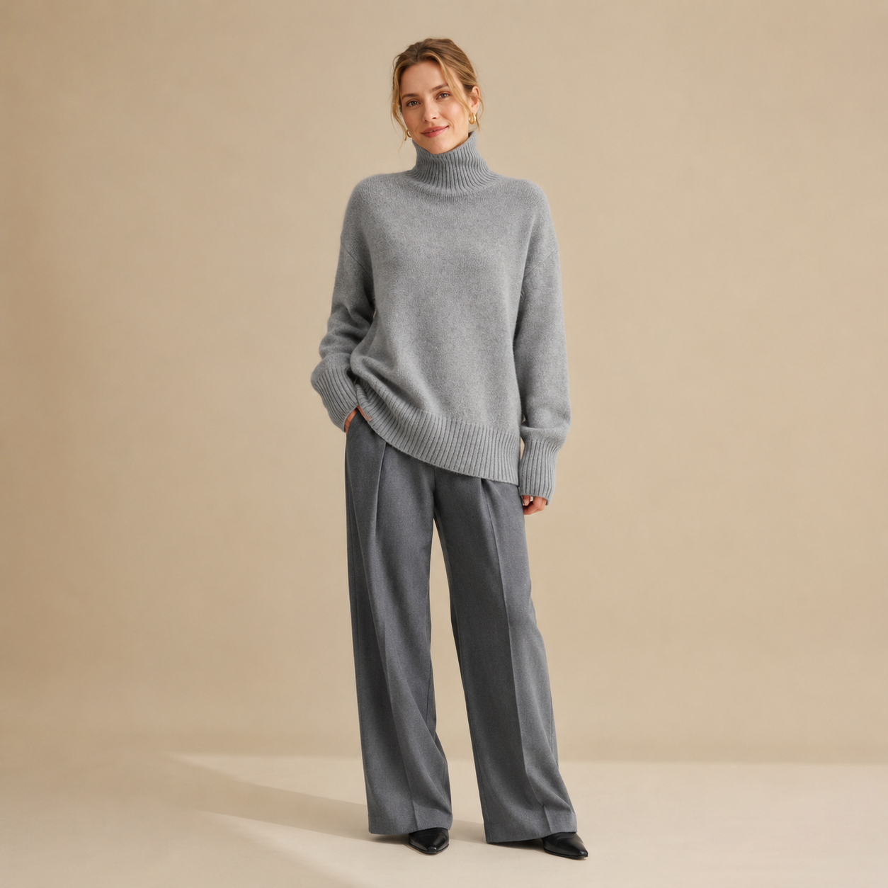 Monika | Sweter Z Golfem Oversize