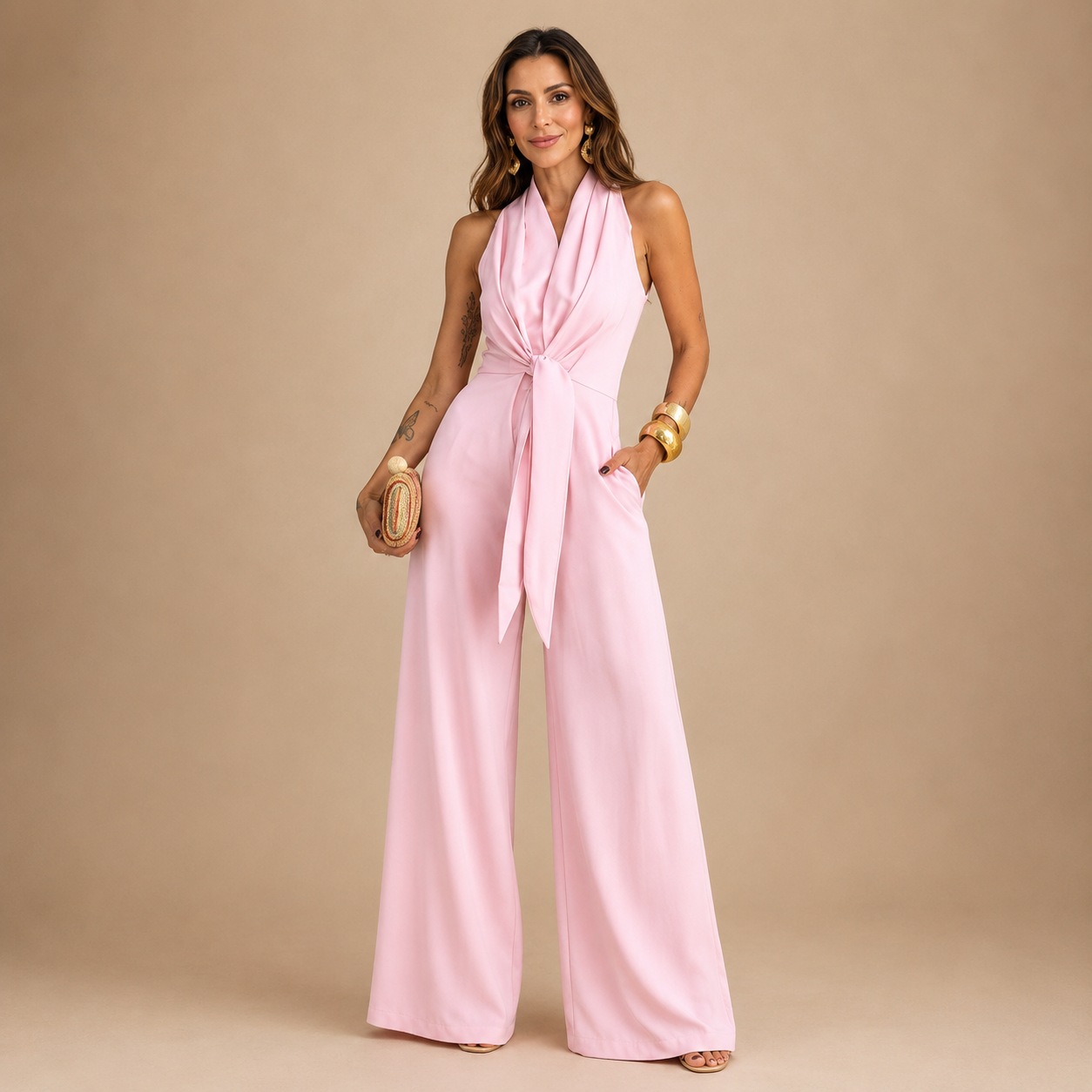 Weronika | Elegancki Kombinezon Maxi