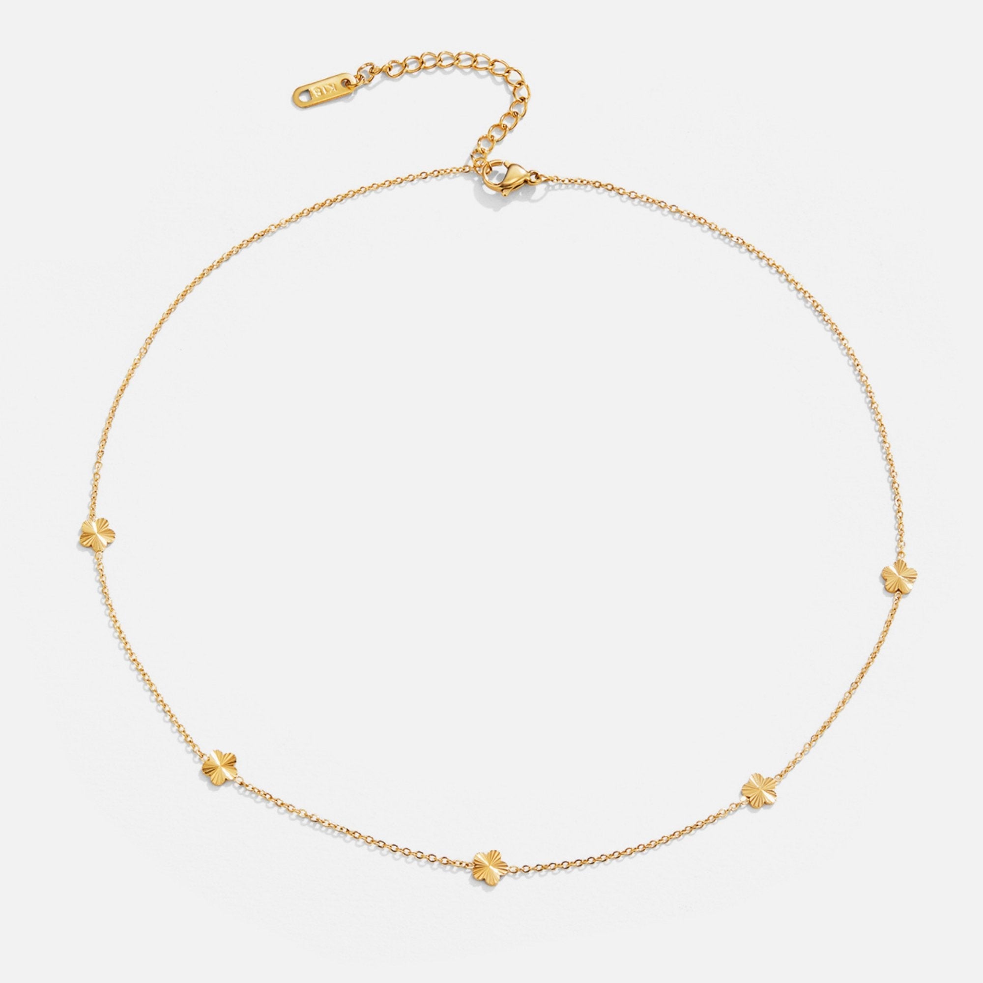 Naszyjnik Flower Power – złoty łańcuszek 18K
