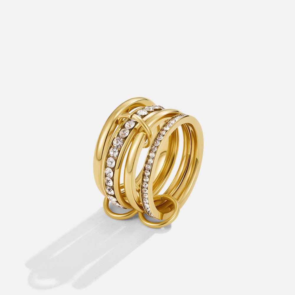 Pierścionek kryształowy 'Forever' Link Gold