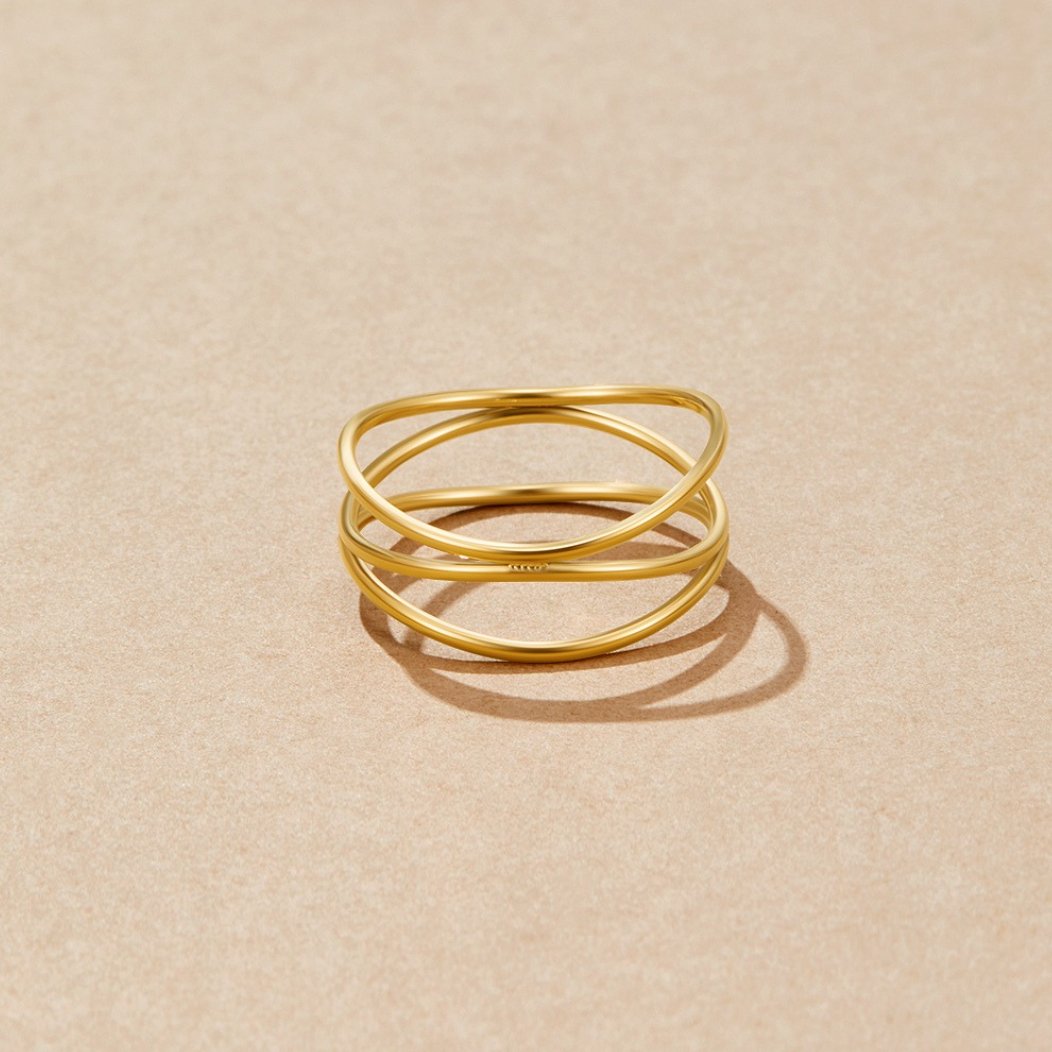 Pierścionek nieskończoności Gold Infinity