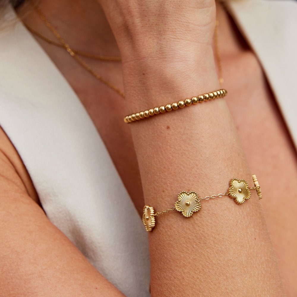 Pulsera Niloya con cuentas en oro