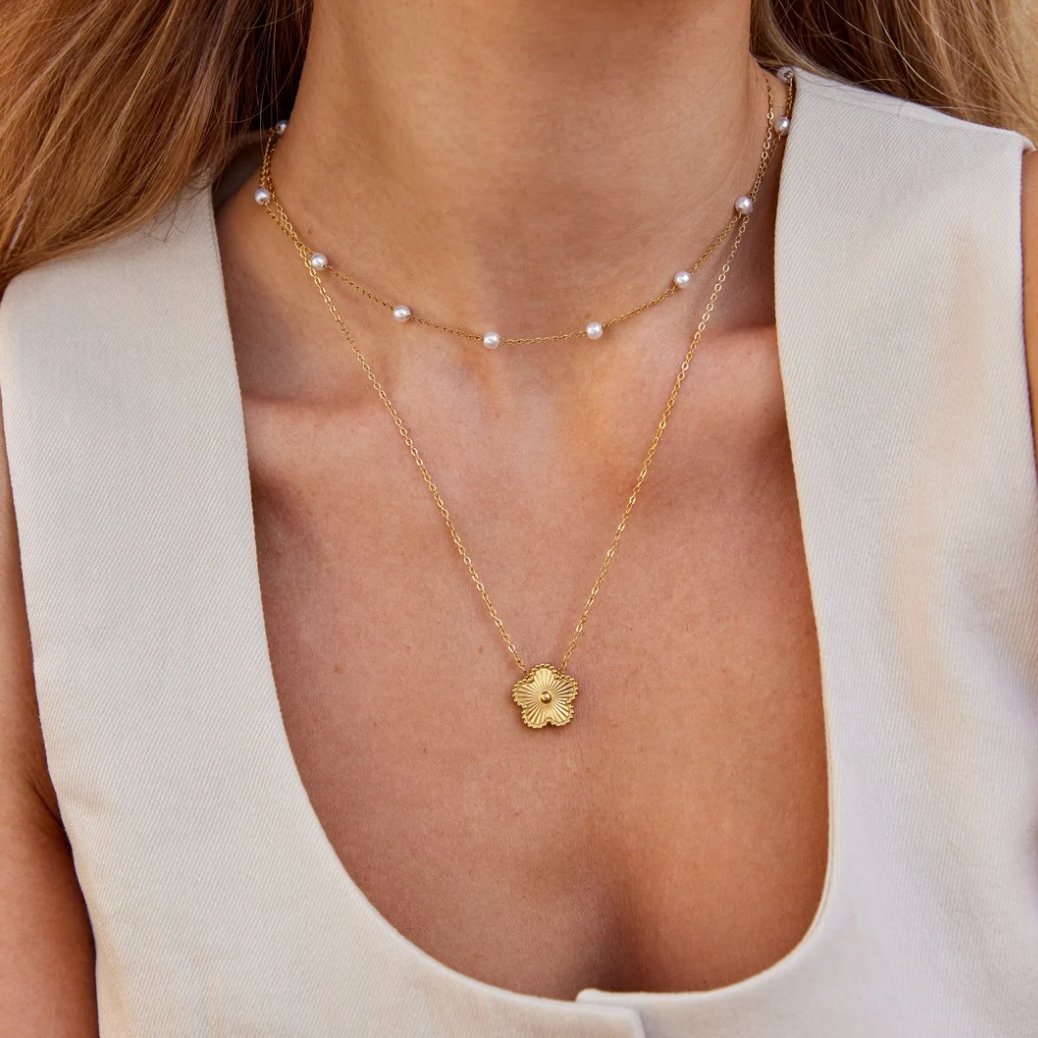 Naszyjnik perłowy Nura 18K Gold