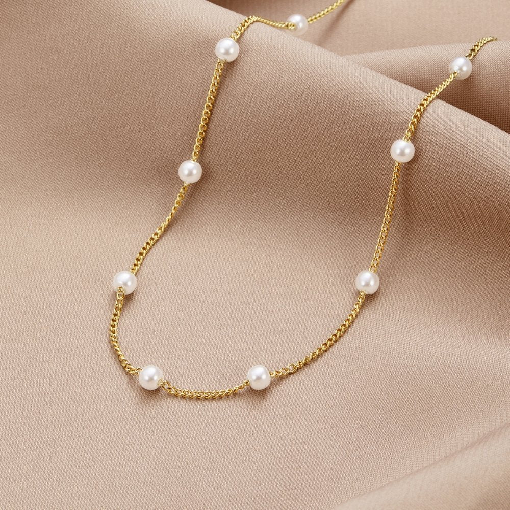 Naszyjnik perłowy Nura 18K Gold