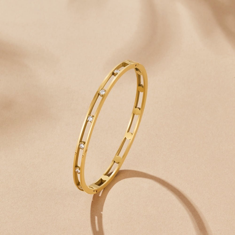 Bransoletka Sofia Crystal & Gold Bangle