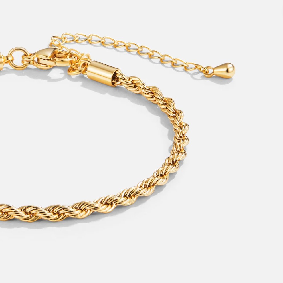 Skręcana bransoletka złota 18K